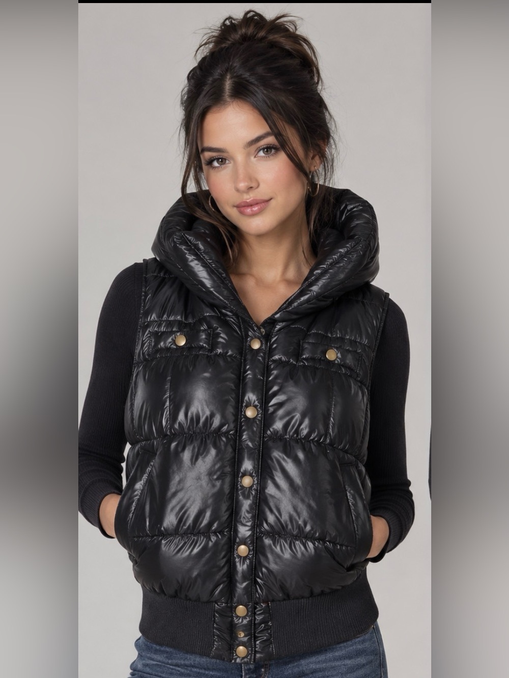 Y2K YOKI New York Outerwear Collection Black Puffer Vest XL – Est. 2003